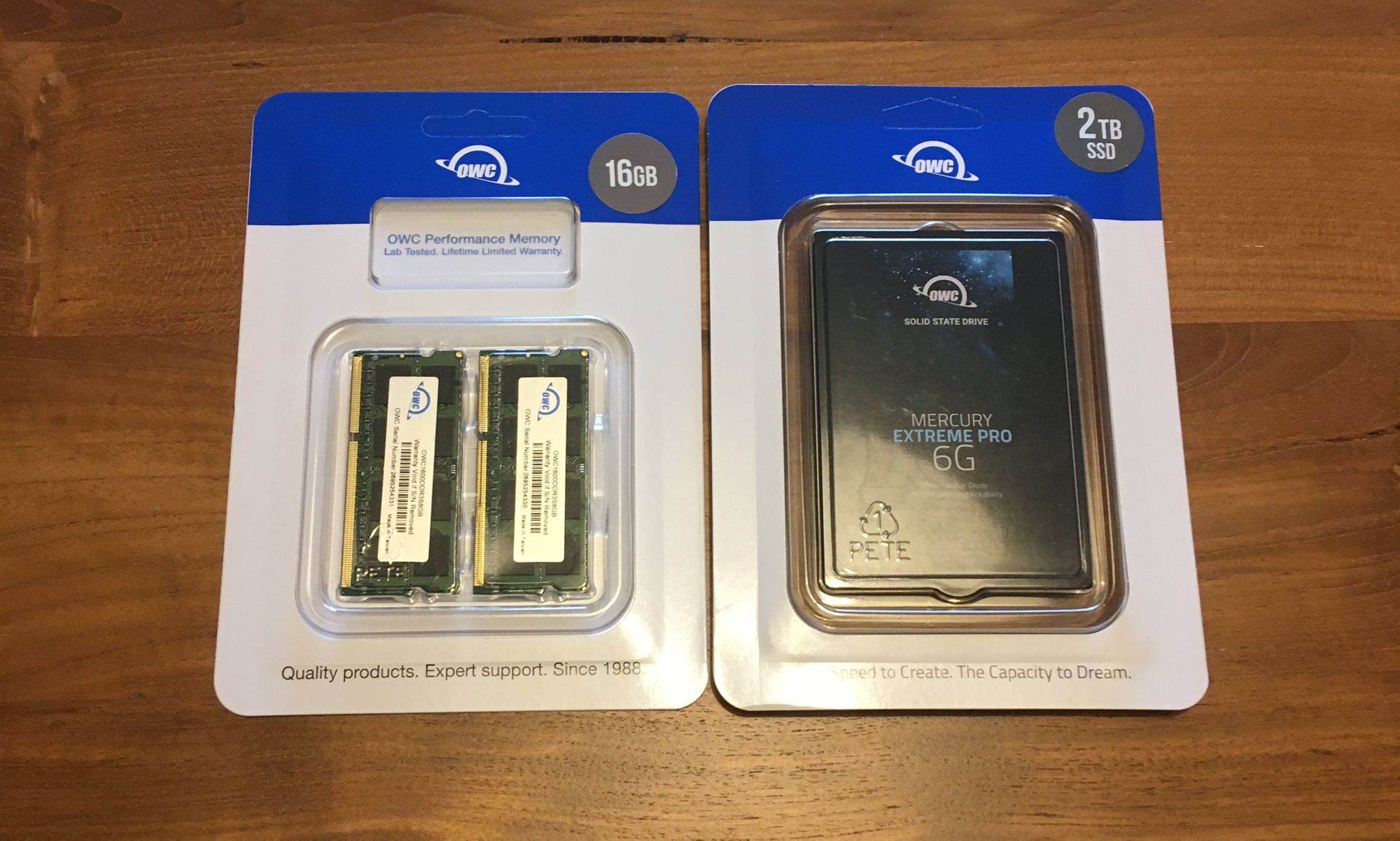 OWC 2TB Mercury Extreme Pro 6G SSD, 16GB 1600DDR3 RAM