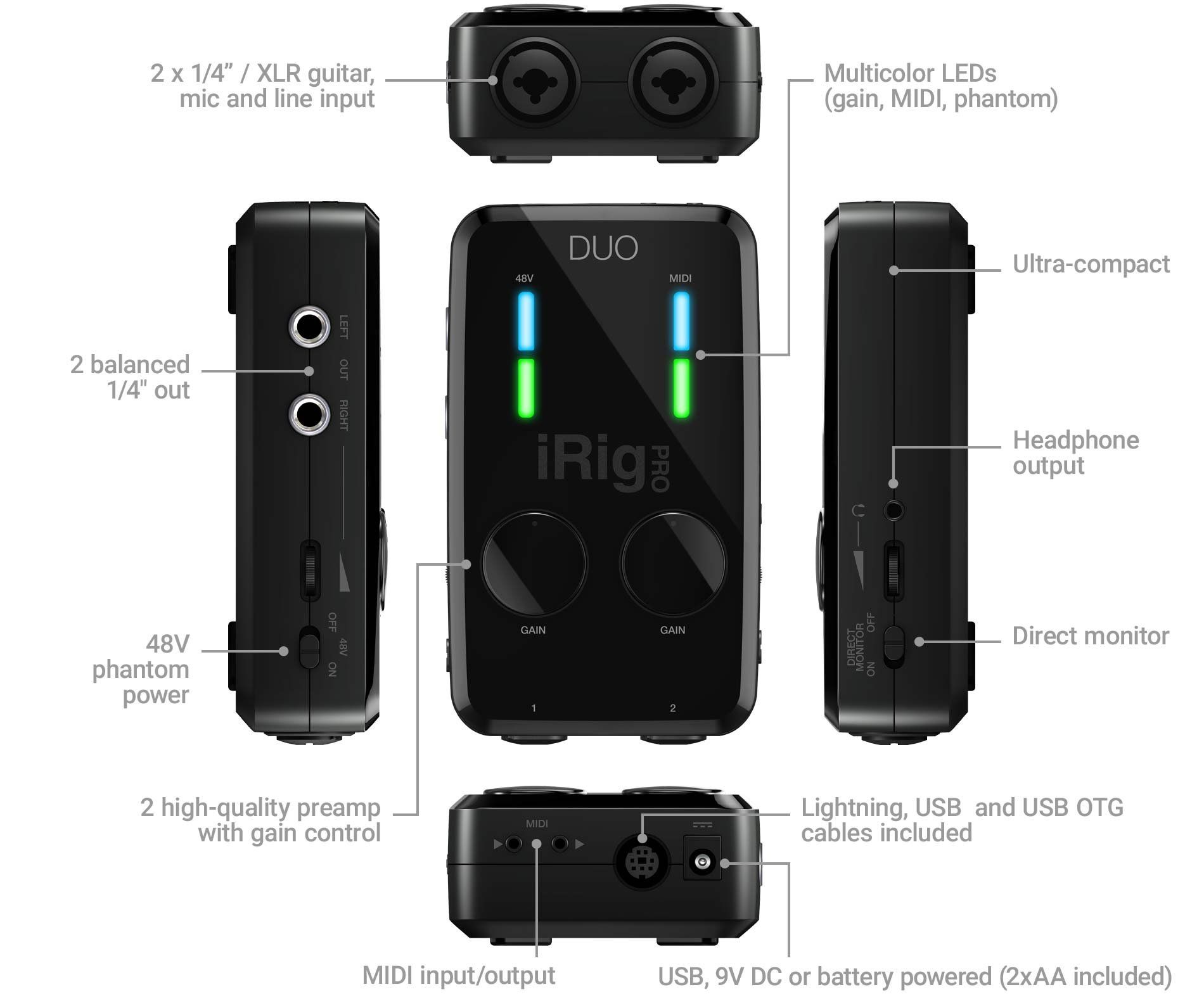 iRig Pro Duo I/O - Portable, Flexible, Feature-Rich, Sound